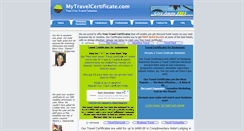 Desktop Screenshot of mytravelcertificate.com